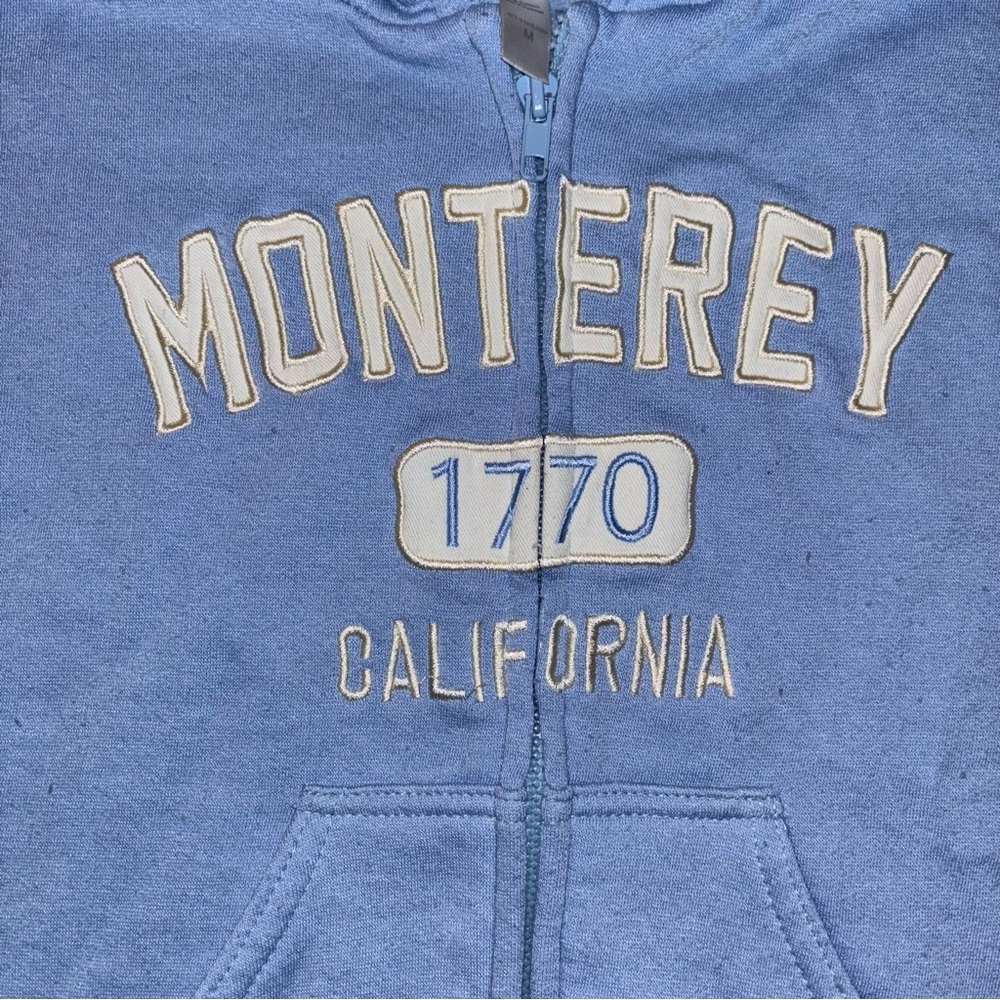 Kids Size M Monterey California Beach Zip Up Hoodie - Picture 4 of 6